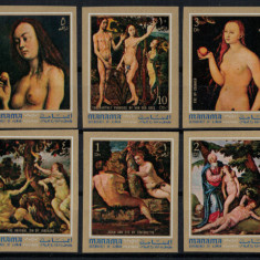 MANAMA 1971 - Picturi, Adam si Eva / serie completa MNH