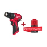 Masina de gaurit M12BLPDRC, cu percutie si motor fara perii, cuplu 40Nm, cu acumulator - Milwaukee SafetyGuard Surveillance