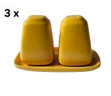 3 seturi pentru sare/piper, 12.5 cm, Galben