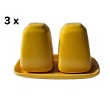 3 seturi pentru sare/piper, 12.5 cm, Galben