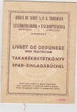 Livret depunere Banca de Scont S.P.A. Timisoara &ndash; Fondat 1906 &ndash; document bancar original interbelic &ndash; multilingv RO/HU/DE