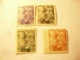 Set Timbre G-ral Franco 1939-1940 , 4 val., Nestampilat