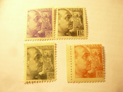 Set Timbre G-ral Franco 1939-1940 , 4 val. foto