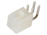 Conector cablu-placă MOLEX Mini-Fit Jr 4 pini 13A THT tată, aurit, unghi 90&deg;