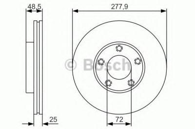 Disc frana MAZDA 3 (BK) (2003 - 2009) BOSCH 0 986 479 R83 foto