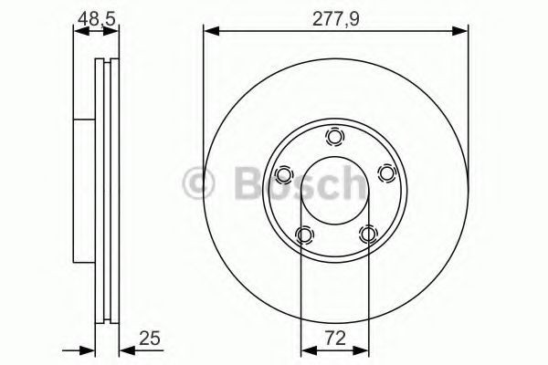 Disc frana MAZDA 3 (BK) (2003 - 2009) BOSCH 0 986 479 R83