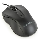 MOUSE GEMBIRD, PC sau NB, cu fir, USB, optic, 1000 dpi, butoane/scroll 3/1, , negru, &quot;MUS-3B-01&quot; (timbru verde 0.18 lei)