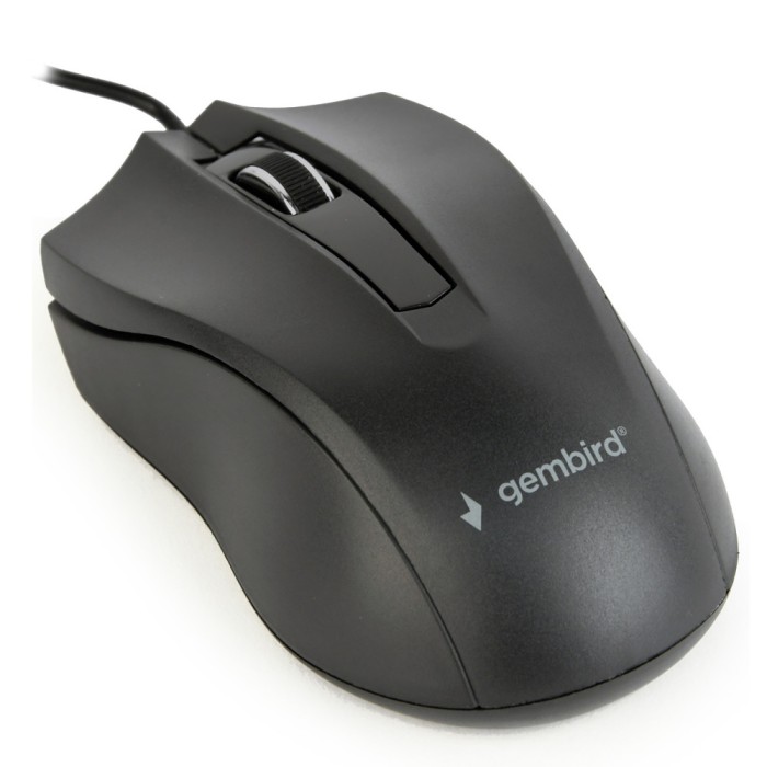 MOUSE GEMBIRD, PC sau NB, cu fir, USB, optic, 1000 dpi, butoane/scroll 3/1, , negru, &quot;MUS-3B-01&quot; (timbru verde 0.18 lei)