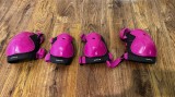 Set protectii copii BTWIN roz (genunchiere si cotiere)