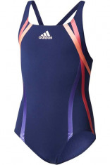 Costum de baie intreg Adidas fete, bleumarin inchis, marimea 152 cm, 11-12 ani foto