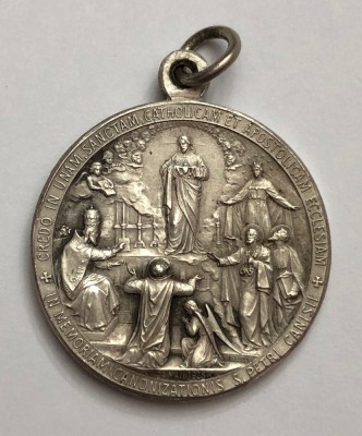 Medalie Sf. Petru Canisius, din anul 1925 (sfant venerat de Biserica Catolica) foto