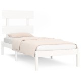 Cumpara ieftin Cadru de pat, alb, 90x200 cm, lemn masiv