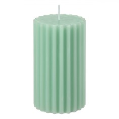 Lum&acirc;nare Decorativă, Model Pilon, Aromă Iris, Culoare Verde Marin, Dimensiuni 7x12 cm, Timp Ardere 50 Ore