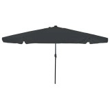 vidaXL Umbra de grădină cu lumini LED &Oslash;395 x 245 cm antracit