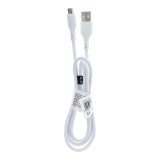 Cablu Date &amp; Incarcare MicroUSB (Alb) 1 Metru C281