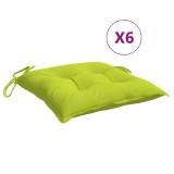 Cumpara ieftin Perne de scaun 6 buc. verde deschis 50x50x7 cm textil oxford