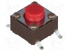 Microintrerupator, 6.2x6.2mm, OFF-(ON), SPST-NO, DIPTRONICS - DTSM-62R-V-B
