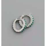 Cumpara ieftin Cercei de Argint 925 cu Strasuri Verzi - 35333