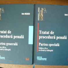 ION NEAGU - TRATAT DE PROCEDURA PENALA ( 2 volume, cu autograf)