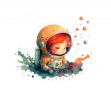 Cumpara ieftin Sticker decorativ Astronaut, Multicolor, 66 cm, 5860ST, Oem
