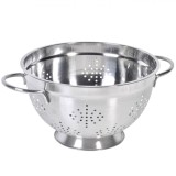 Strecurătoare Metalică, 28 cm, &Icirc;nălțime 18 cm, cu maner, inox, Oem