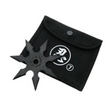 Stea de aruncat DEPOX&reg;, Ninja Warrior, 7 colturi, metalic, negru, 9.5 cm