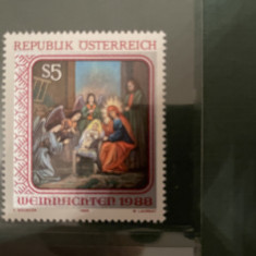 austria - serie timbre pictura religie craciun nestampilata MNH
