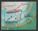 Mongolia 1981 - #340 Zborul Polar cu Zeppelinul S/S 1v MNH, Nestampilat