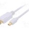 Cablu DisplayPort - DisplayPort, DisplayPort mufa, mini DisplayPort mufa, 2m, alb, Goobay - 52859