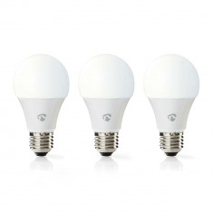 Bec LED Smart WiFi Nedis, E27, 9W, 806lm, 2700K-6500K, set 3 bucati