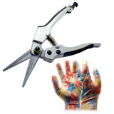 Foarfeca gradina, varf ascutit, otel SK5 + manusi latex, 18 cm, XTLINE