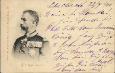 C.P ilustrata-Bucuresti 1901-M.S.CAROL I,circulata 23 iulie 1901 foto