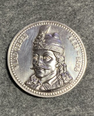 Medalie Vlad Țepeș 1431-1476 argint foto
