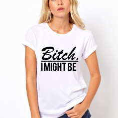 Tricou dama alb - Bitch - M