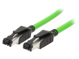 Patch cord SF/UTP 5 s&acirc;rmă Cu PVC verde 3m 22AWG Fire: 4 - Patch cord verde 3m 22AWG SF/UTP