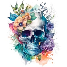 Sticker decorativ, Craniu, Multicolor, 72 cm, 1274STK-5