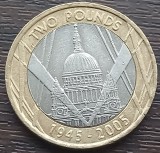 (S) MONEDA ANGLIA - 2 POUNDS 2005, 60 DE ANI DE LA FINALIZAREA CELUI DE-AL DOILEA RAZBOI MONDIAL, Europa