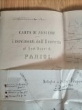 Mappa con le azioni militari della guerra franco-prussiana del 1870-1871