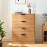 Comoda Varkaus cu 4 sertare, aspect stejar, 90x70x40 cm