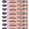 PERU lot 10 buc. X 100 intis 1987 UNC!!!
