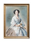 Tablou clasic pictat manual inramat, Imparateasa Maria Alexandrovna, 80x60cm ulei pe panza, reproducere Franz Xaver Winterhalter