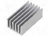 Radiator extrudat, aluminiu, 37.5mm x 21mm, aluminiu, FISCHER ELEKTRONIK - SK 653 37,5 AL