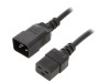 Cablu Alimentare IEC C19 Mamă la IEC C20 Tată 1m Negru 16A