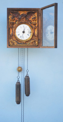 Ceas de perete cu pendul - biedermeier - circa 1800 - 1860 foto