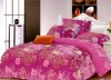 Lenjerie de pat matrimonial cu husa elastic pat si fata perna dreptunghiulara, Glamour, bumbac ranforce, gramaj tesatura 120 g/mp, multicolor