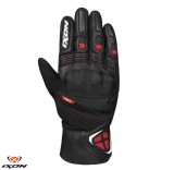 Manusi barbati pentru scuter - motocicleta Roadster iarna piele Ixon model Pro Hawker MS culoare: negru/rosu &ndash; degete tactile (100% waterproof + prote