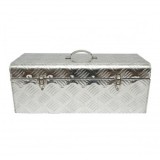 Lada Cutie Depozitare Aluminiu 58x28x24cm, Deschisa, Reutilizabila, Organizator