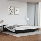 Cadru Pat Gossi Negru 200x200 cm Piele Ecologica Tablie