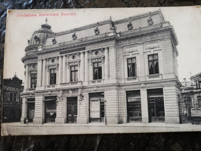 Carte postala, Bucuresci, Fundatiunea Universitara, ed.Socec, circulata, 1905 foto