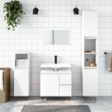 vidaXL Dulap de baie, alb, 30x30x190 cm, lemn prelucrat